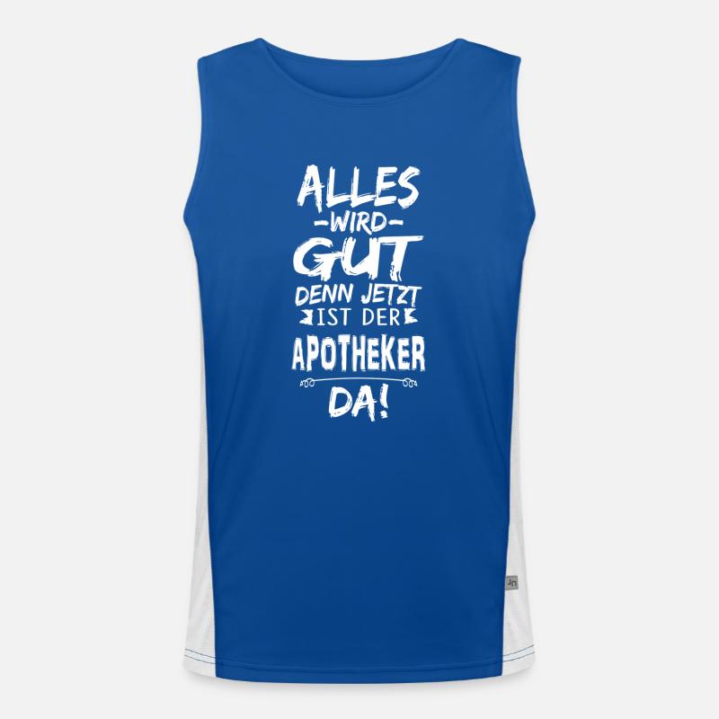 APOTHEKER Funktionelles Kontrast-Tank Top für Männer 