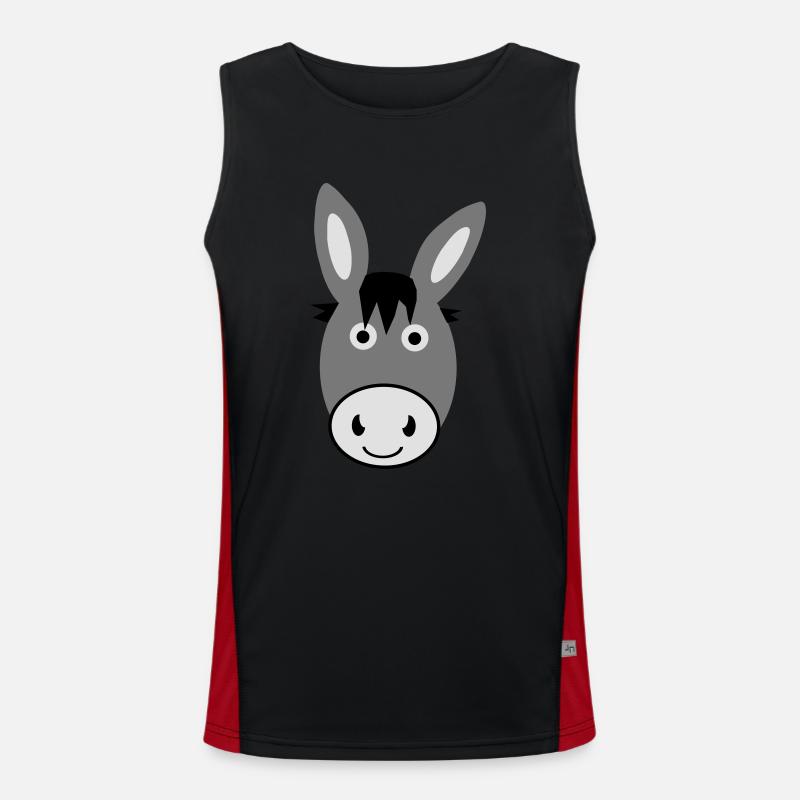 Cute Donkey Men's Functional Contrast Tank Top 