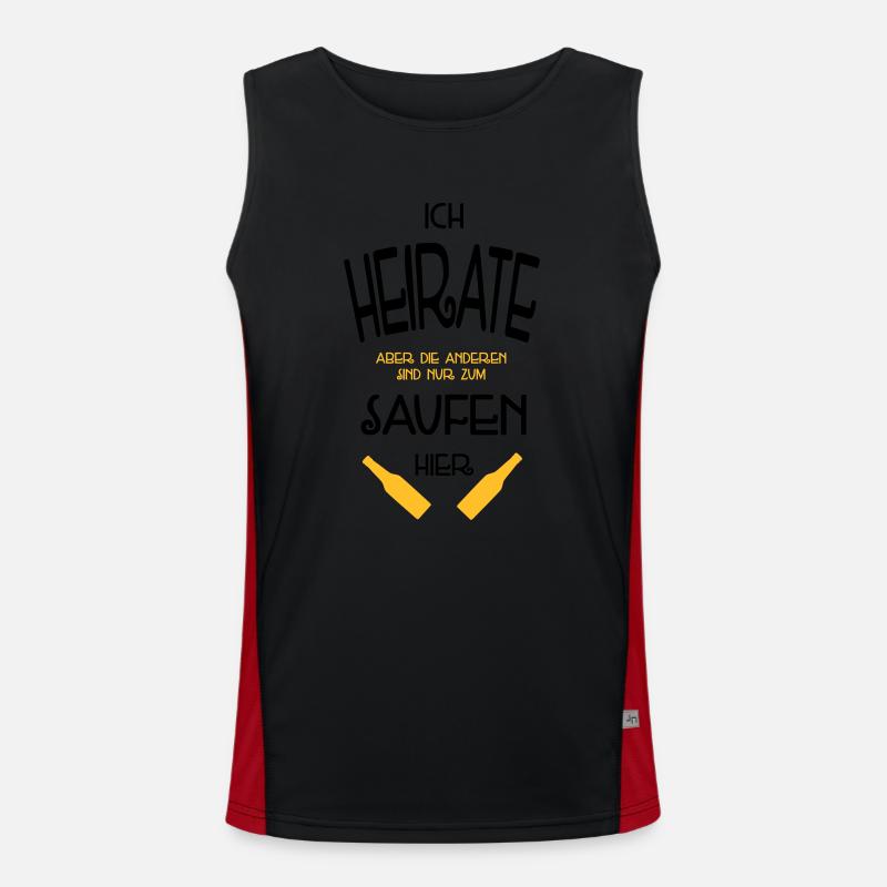 Junggesellen Abschied Funktionelles Kontrast-Tank Top für Männer 