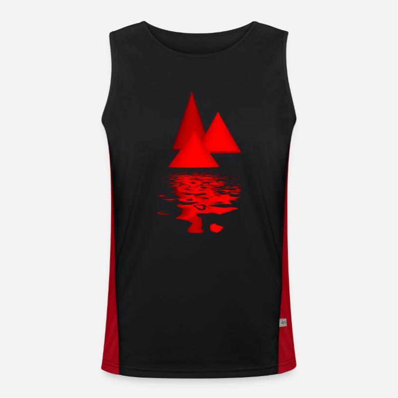 red cones Men's Functional Contrast Tank Top 