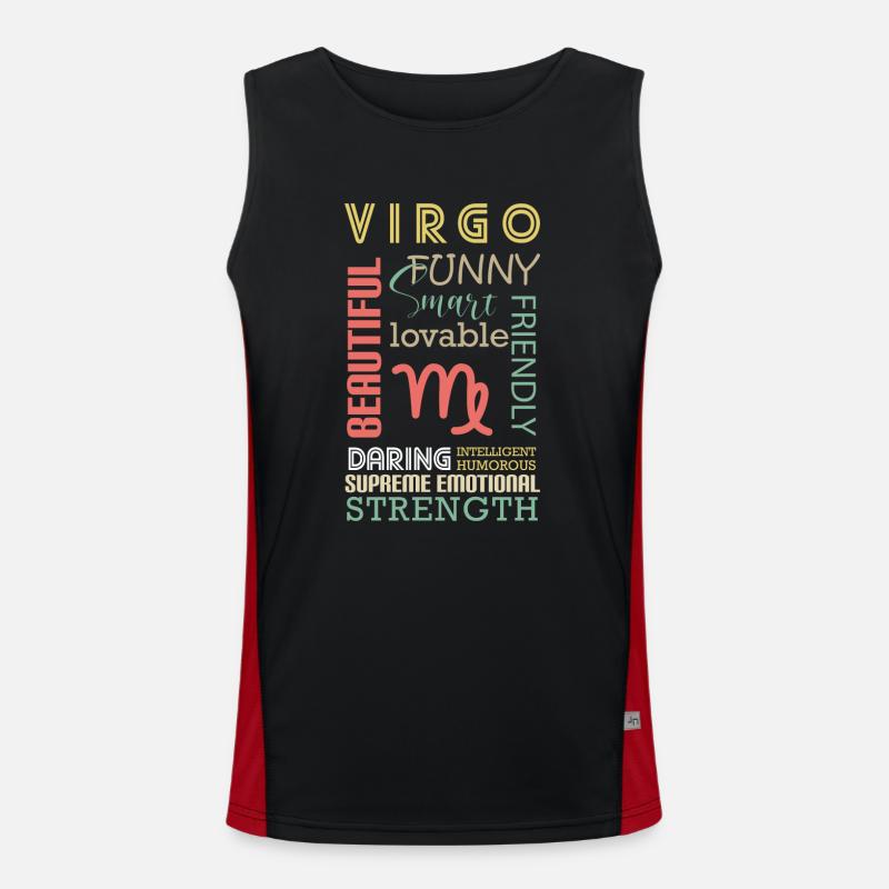 Horoskop Element Planet Funktionelles Kontrast-Tank Top für Männer 