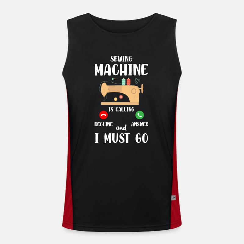 Sewing Profession Suit Sewing Machine Men's Functional Contrast Tank Top 