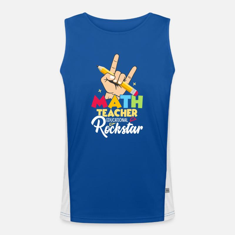 Math Teacher Educational School Education Funktionelles Kontrast-Tank Top für Männer 