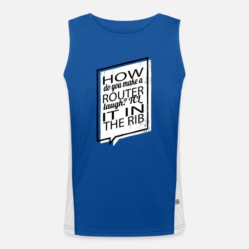 quote fun computer humour fullstack developer Funktionelles Kontrast-Tank Top für Männer 