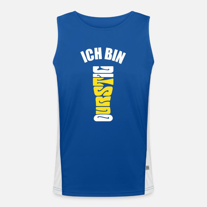 Durst - Bier trinken - Ich bin durstig - Spruch Funktionelles Kontrast-Tank Top für Männer 