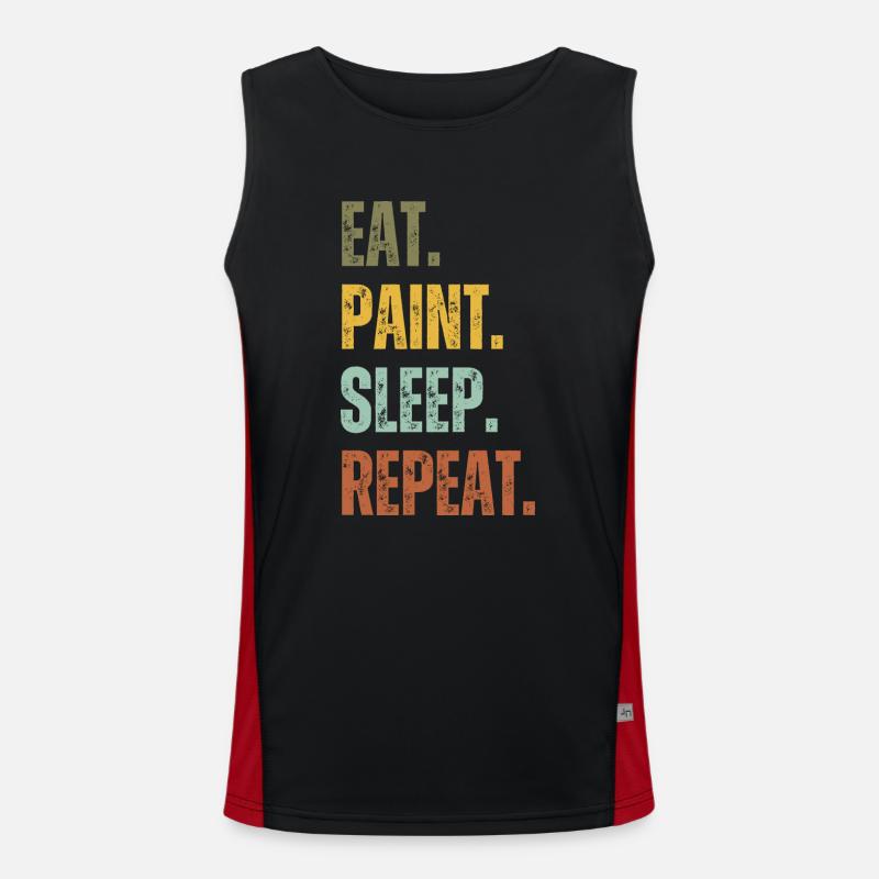EAT PAINT SLEEP REPEAT Men's Functional Contrast Tank Top 