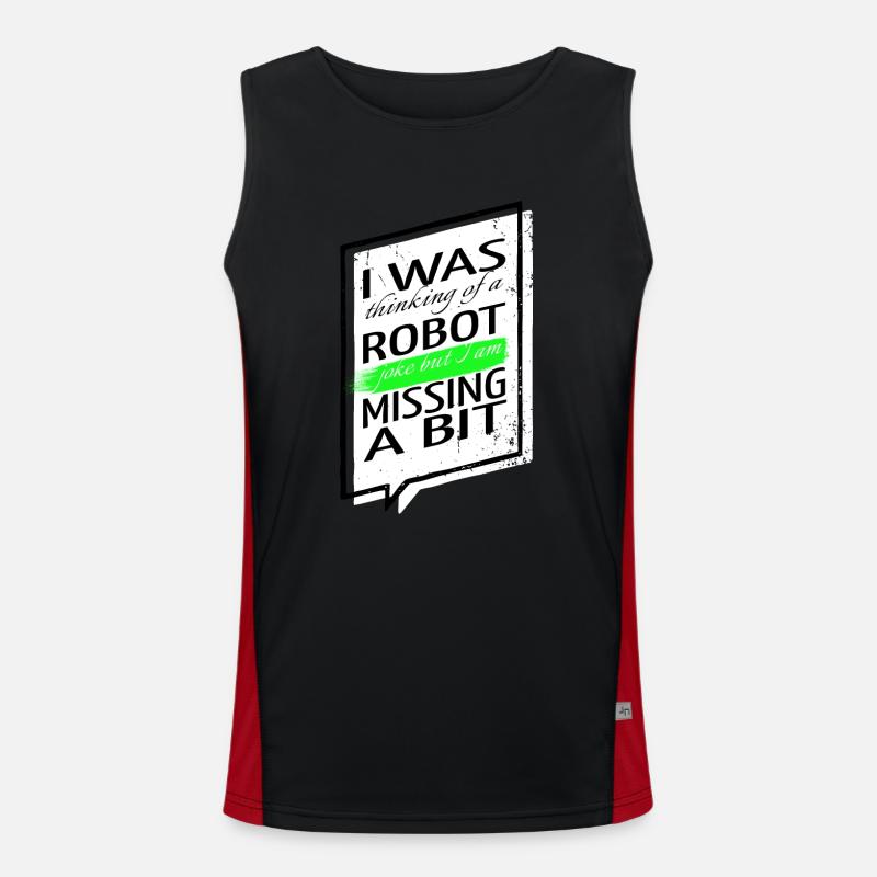 Blagues Robot Engineering Robotique Sci Fi Computer Débardeur respirant contrasté Homme 