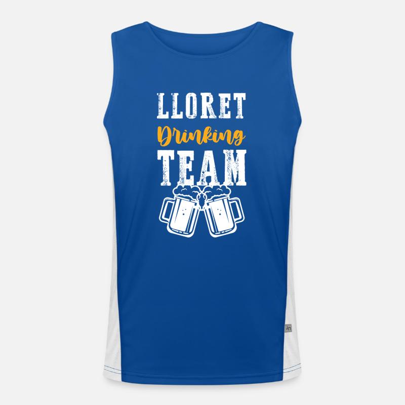 Lloret De Mar Drinking Team Men's Functional Contrast Tank Top 