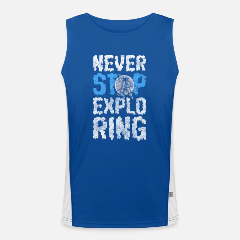 Space Star Rocket Men's Functional Contrast Tank Top 