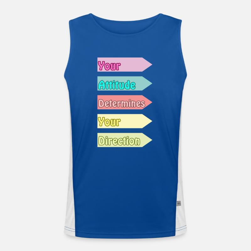 Your Attitude Determines Your Direction Men's Functional Contrast Tank Top 