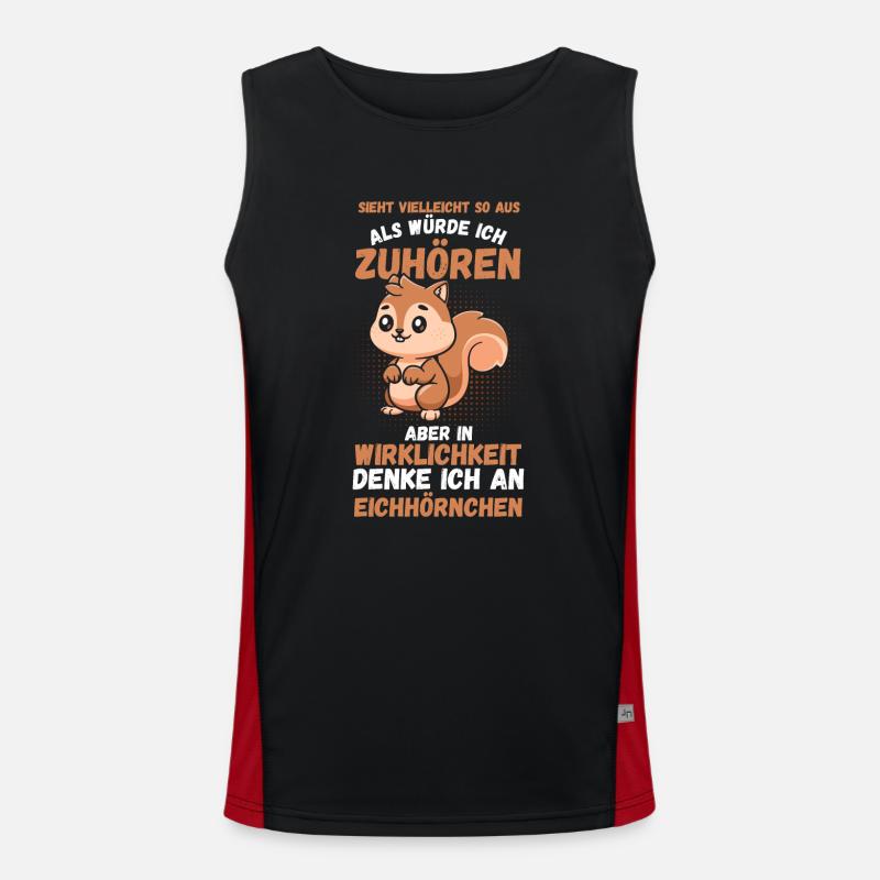 Eichhörnchen Funktionelles Kontrast-Tank Top für Männer 