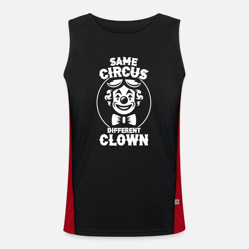 Same Circus Different Clown - Men's Functional Contrast Tank Top  - black/red