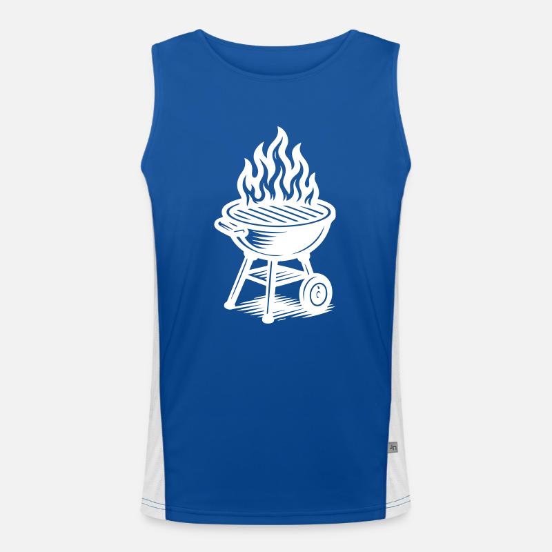 Grill Fire Grilling Men's Functional Contrast Tank Top 