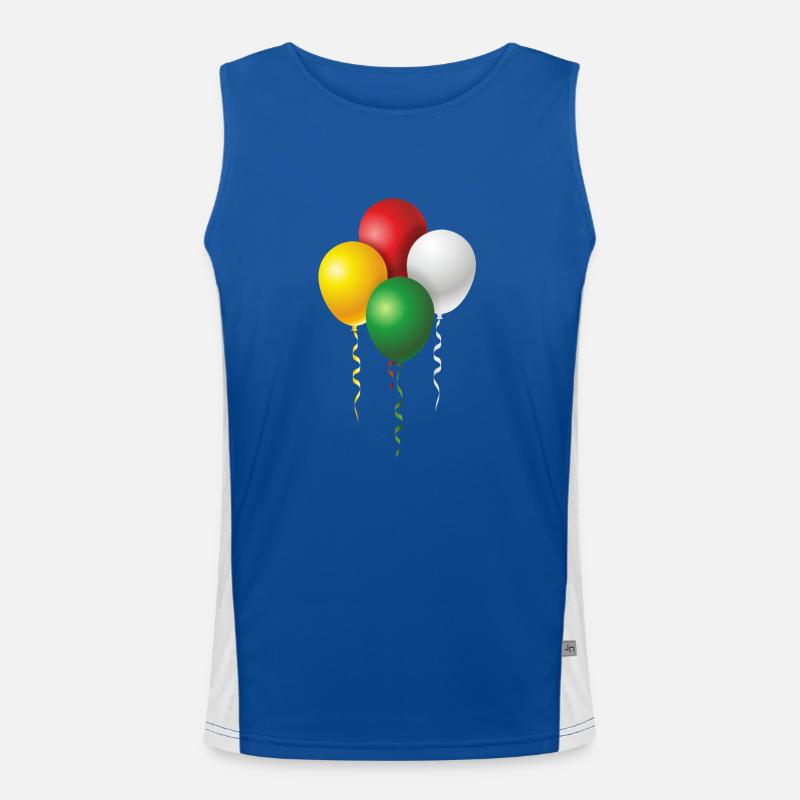 Luftballons zu Fasching oder Karneval Funktionelles Kontrast-Tank Top für Männer 