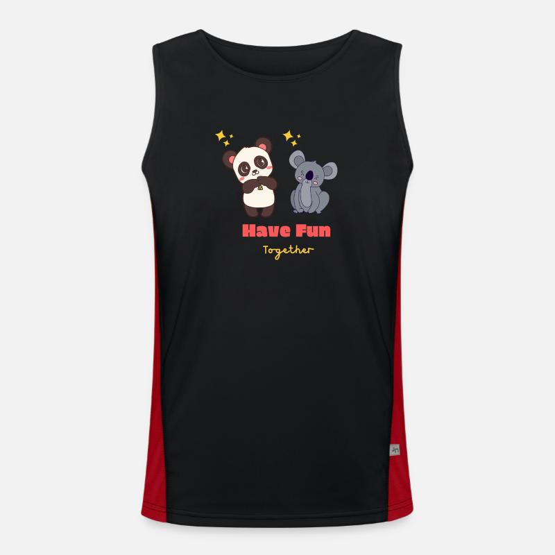 panda et koala ensemble Débardeur respirant contrasté Homme 