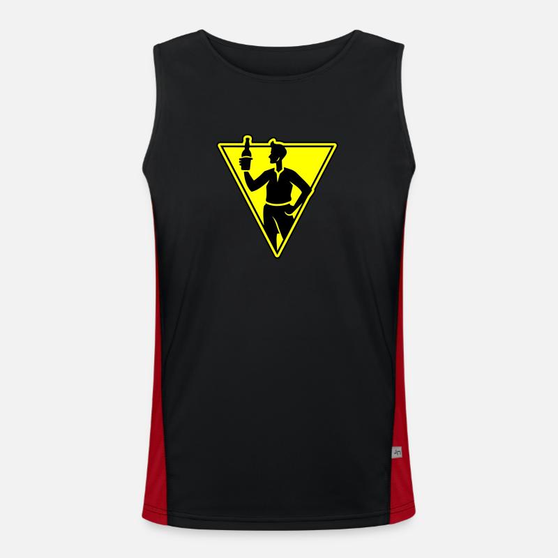 Bier Trinken Funktionelles Kontrast-Tank Top für Männer 