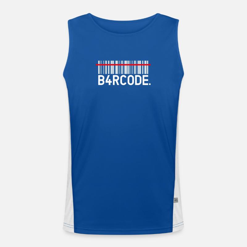 B4RCODE. Scan Men's Functional Contrast Tank Top 