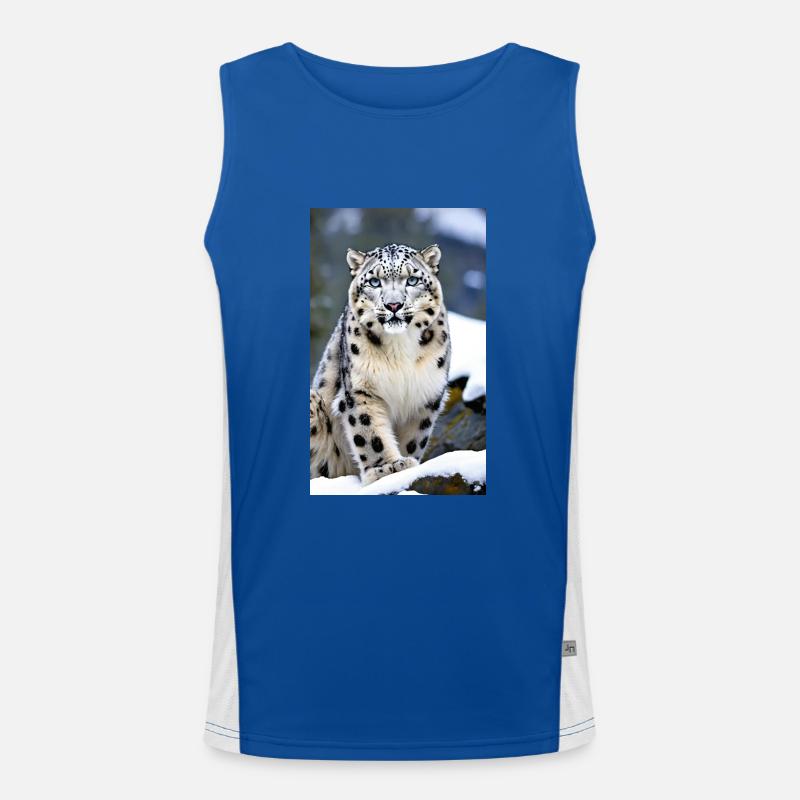 Snow Leopard | Leopard | Predator Men's Functional Contrast Tank Top 