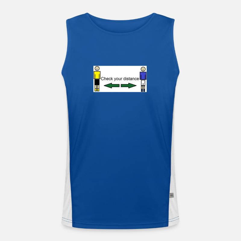 Check distance Funktionelles Kontrast-Tank Top für Männer 
