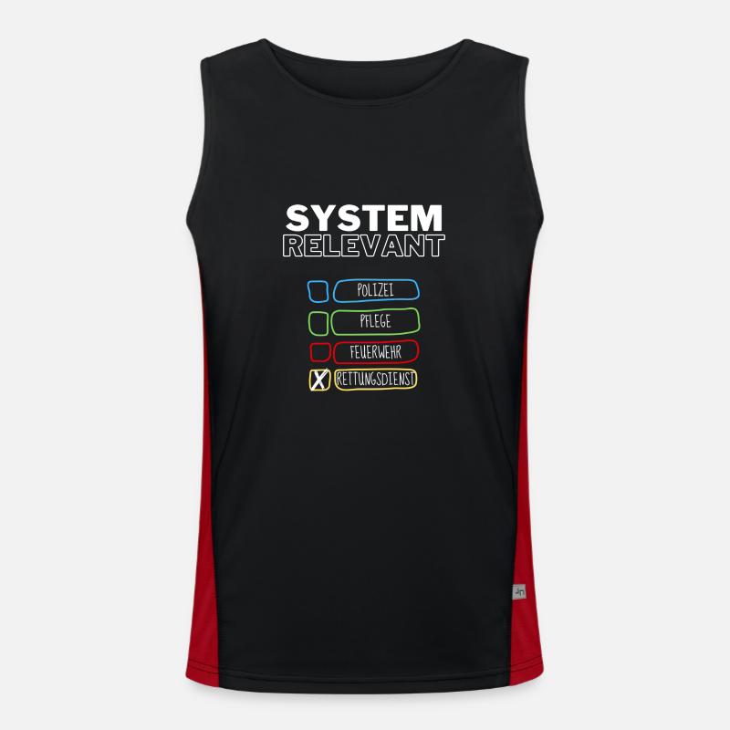Systemrelevant | Rettungsdienst Funktionelles Kontrast-Tank Top für Männer 