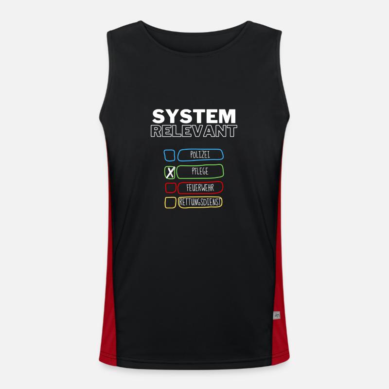 Systemrelevant | Pflege Funktionelles Kontrast-Tank Top für Männer 