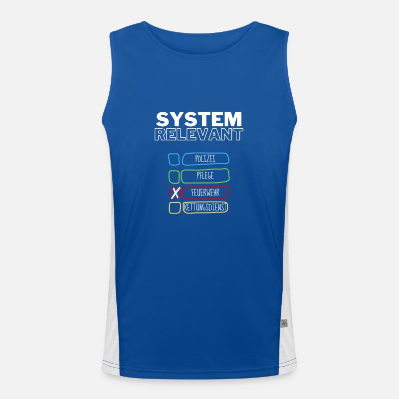 Systemrelevant | Feuerwehr Funktionelles Kontrast-Tank Top für Männer 