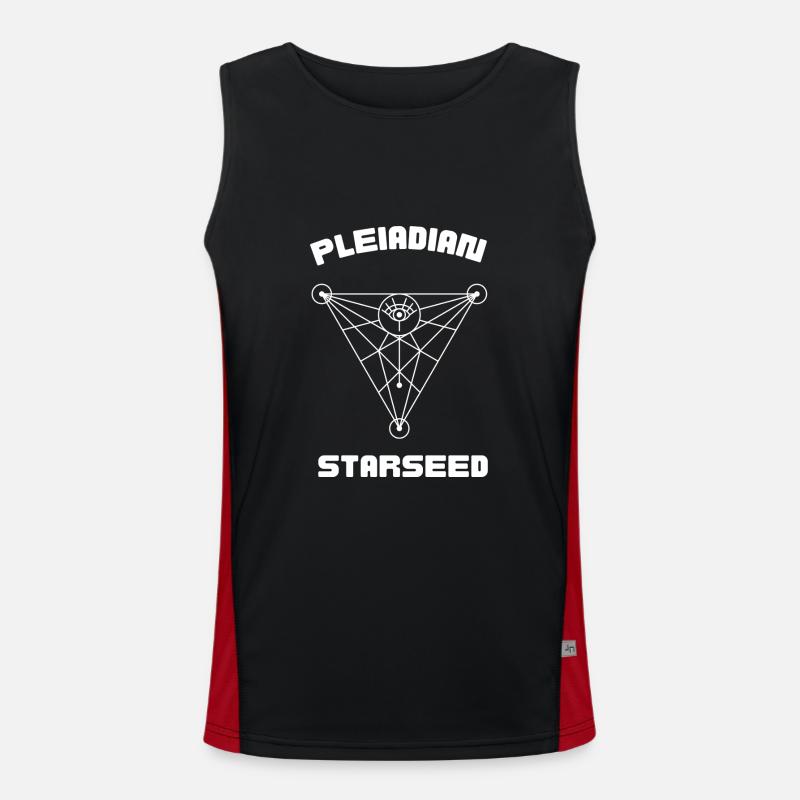 Pleiadian Starseed Geschenkidee Funktionelles Kontrast-Tank Top für Männer 