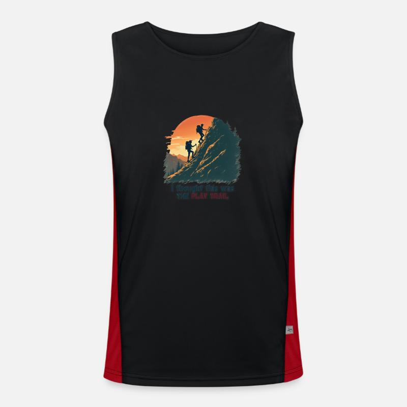 I thought this was the FLAT TRAIL - Hiking Mountains Men's Functional Contrast Tank Top 