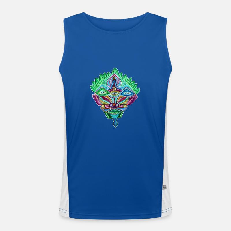 Colorful Psyhead Funktionelles Kontrast-Tank Top für Männer 