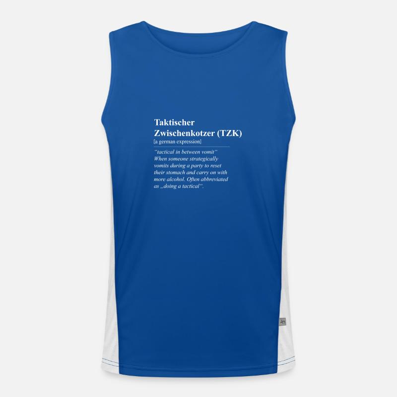 Tactical Interjection Funny Phrase Men's Functional Contrast Tank Top 