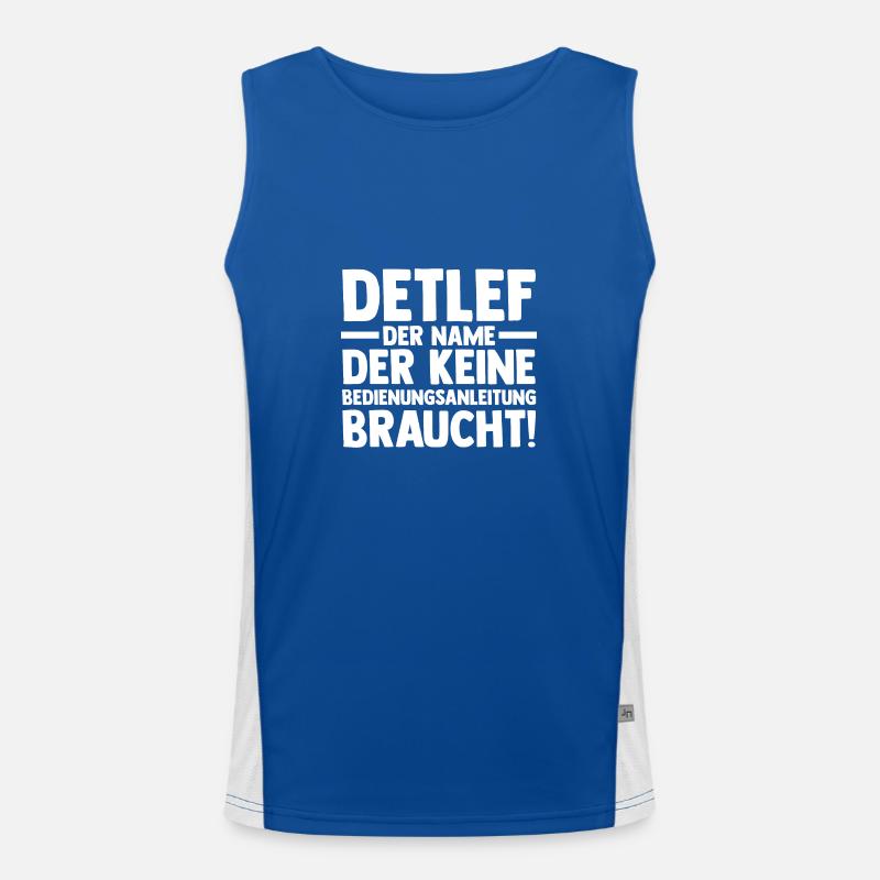 First name Detlef Men's Functional Contrast Tank Top 