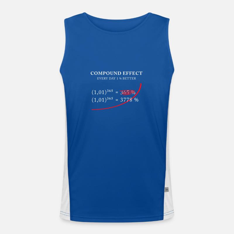 Compound Effect – 1% better every day Men's Functional Contrast Tank Top 