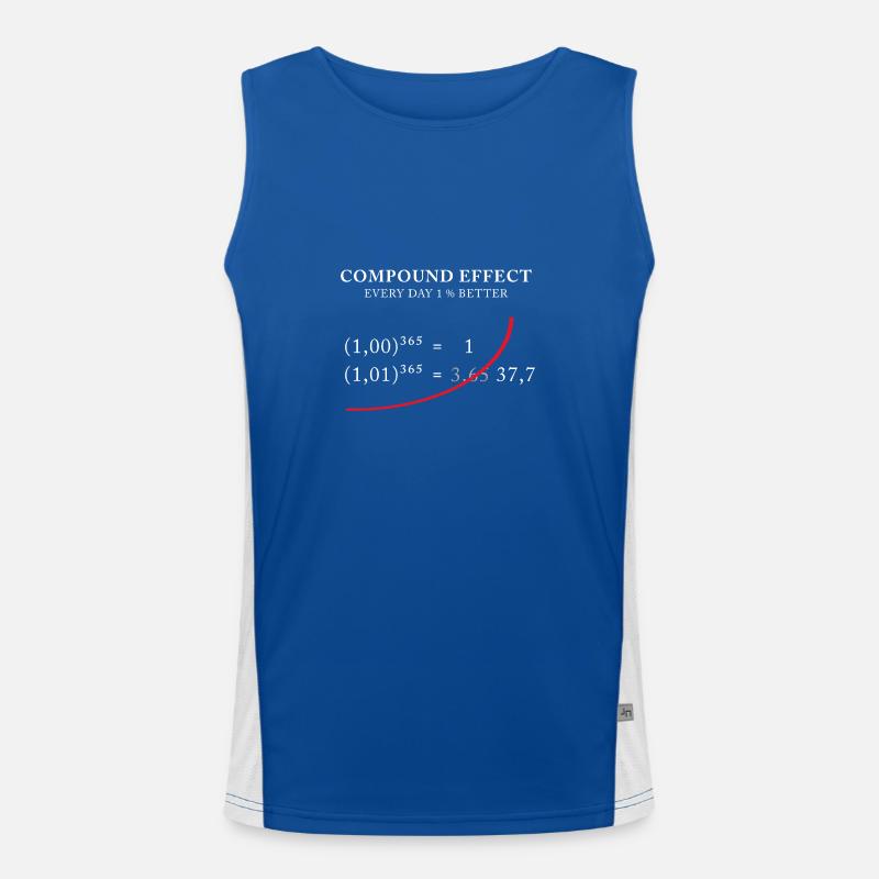 Compound Effect – 1% better every day Men's Functional Contrast Tank Top 