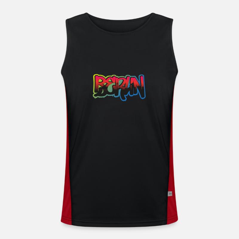 Byen Berlin Graffiti Funktionel kontrast tanktop til herrer 