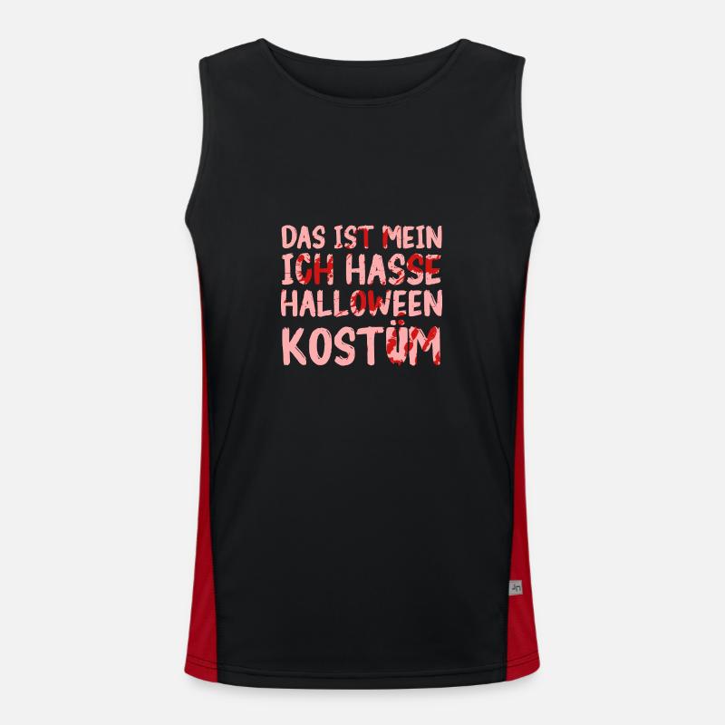 Ich Hasse Halloween Kostüm Funktionelles Kontrast-Tank Top für Männer 