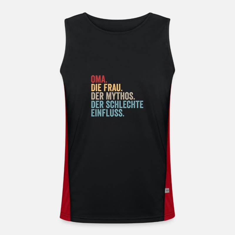 Großmutter Oma Funktionelles Kontrast-Tank Top für Männer 