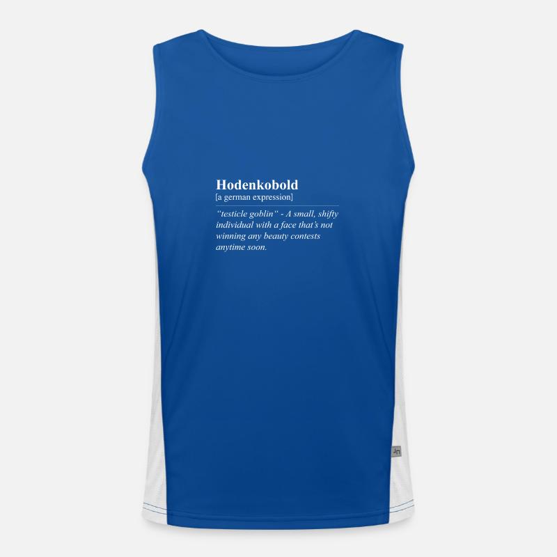 Testicle Obold Funny German Idiom Men's Functional Contrast Tank Top 