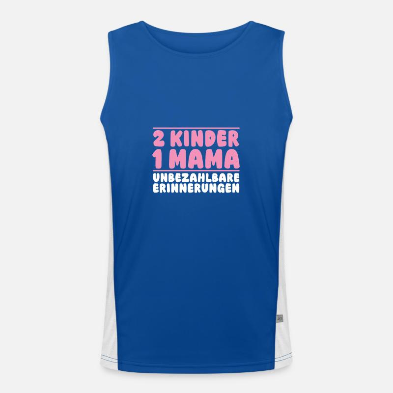 Mama Von 2 Kindern Funktionelles Kontrast-Tank Top für Männer 