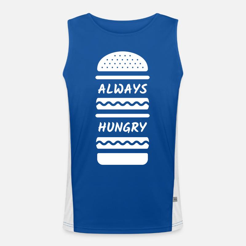 Typo Burger Funktionelles Kontrast-Tank Top für Männer 