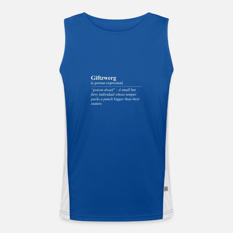 Poison Dwarf Funny German Idiom Men's Functional Contrast Tank Top 