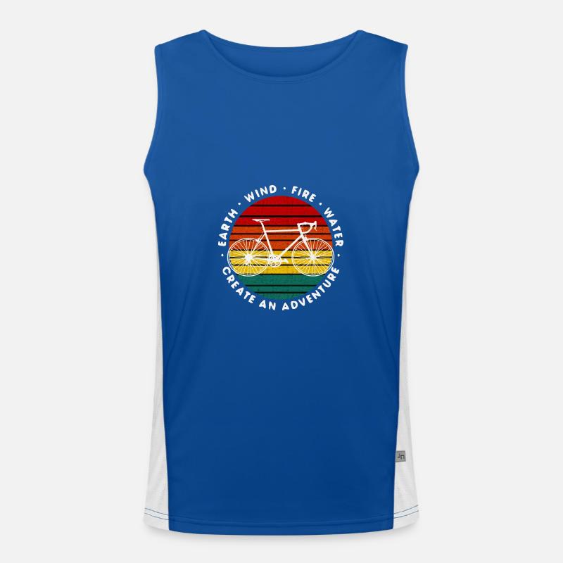 Vélo de course vélo rétro vintage Débardeur respirant contrasté Homme 