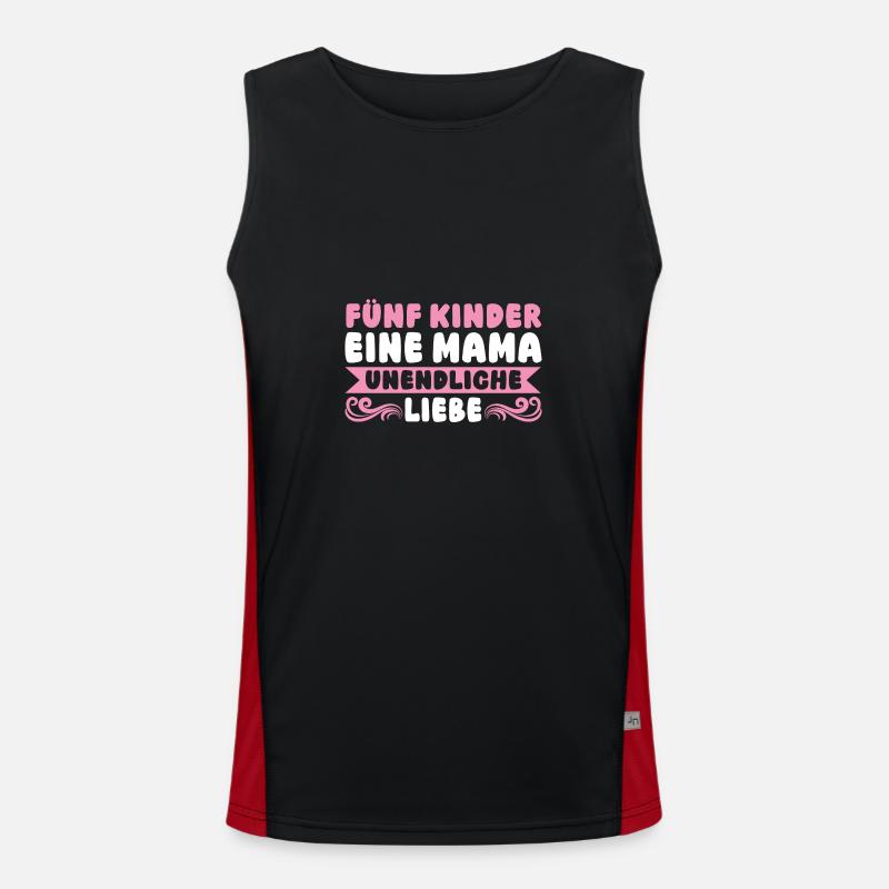 Mama Von 5 Kindern Funktionelles Kontrast-Tank Top für Männer 