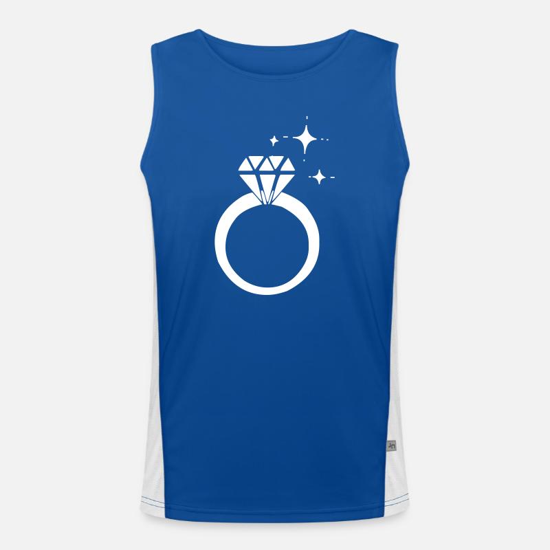 Diamond ring Men's Functional Contrast Tank Top 