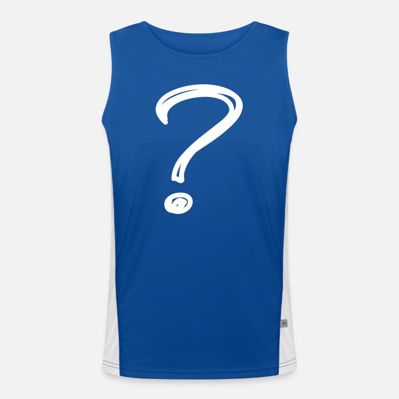 A question mark Men's Functional Contrast Tank Top 