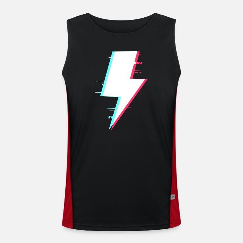 Lightning Style Rétro Éclairage numérique Débardeur respirant contrasté Homme 