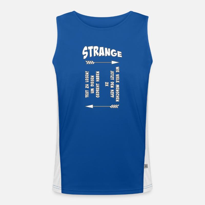 Strange Pfeil Spruch Muster Funktionelles Kontrast-Tank Top für Männer 