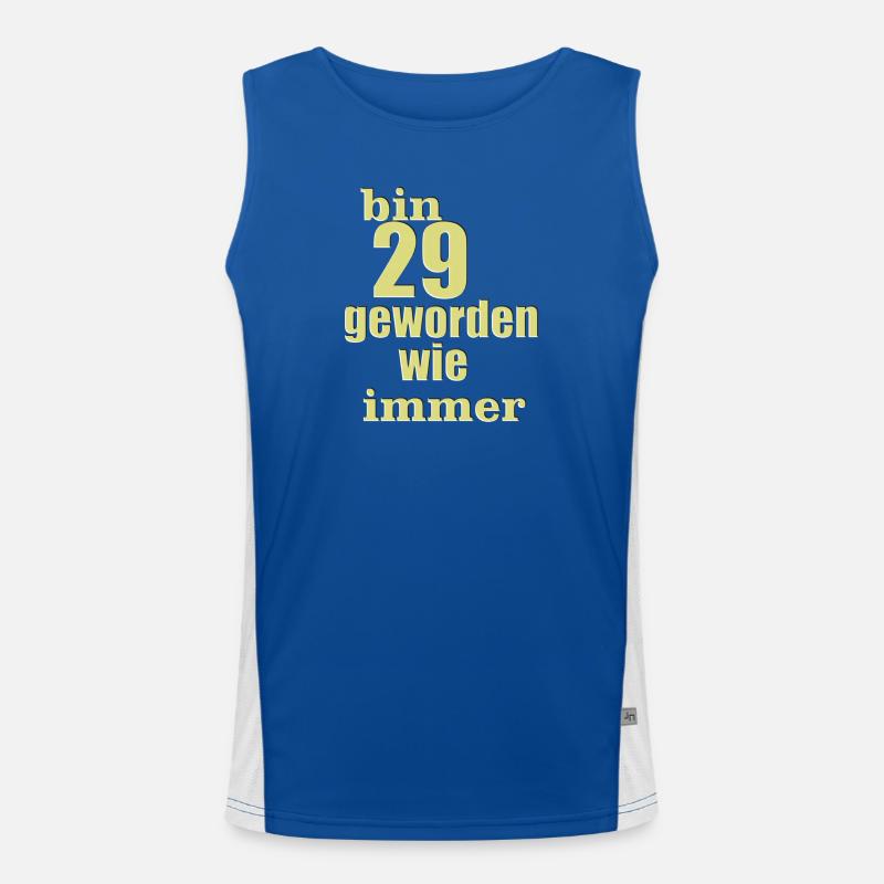 bin 29 geworden 5 3 23 Funktionelles Kontrast-Tank Top für Männer 