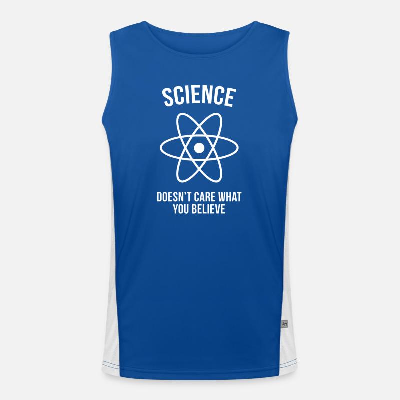 Science - Doesn't Care What You Believe Men's Functional Contrast Tank Top 