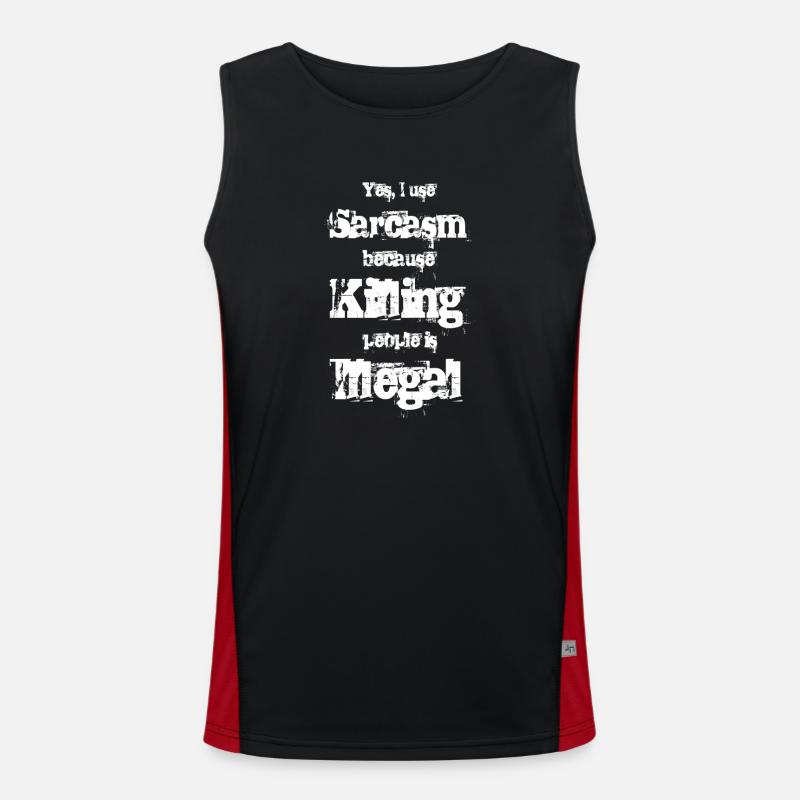Yes, I use Sarcasm - Men's Functional Contrast Tank Top - black/red