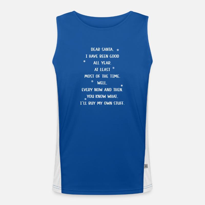 Dear Santa Men's Functional Contrast Tank Top 